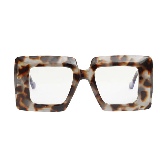 BLB Glasses Square Gray Tort Wide Edge Eyewear